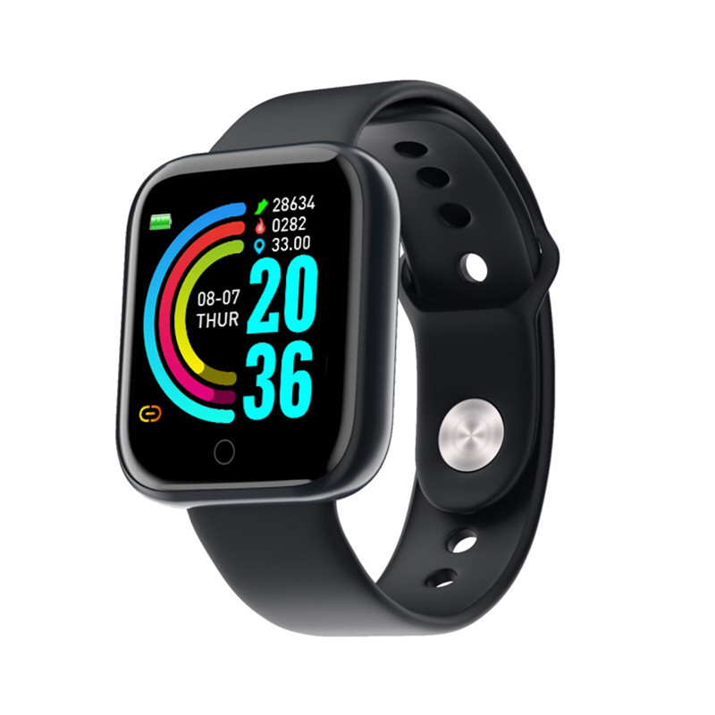 Amazon hot Sale smart watch y68 new wrist bracelet band blood pressure sport wristband fitness tracker D20 smartwatch