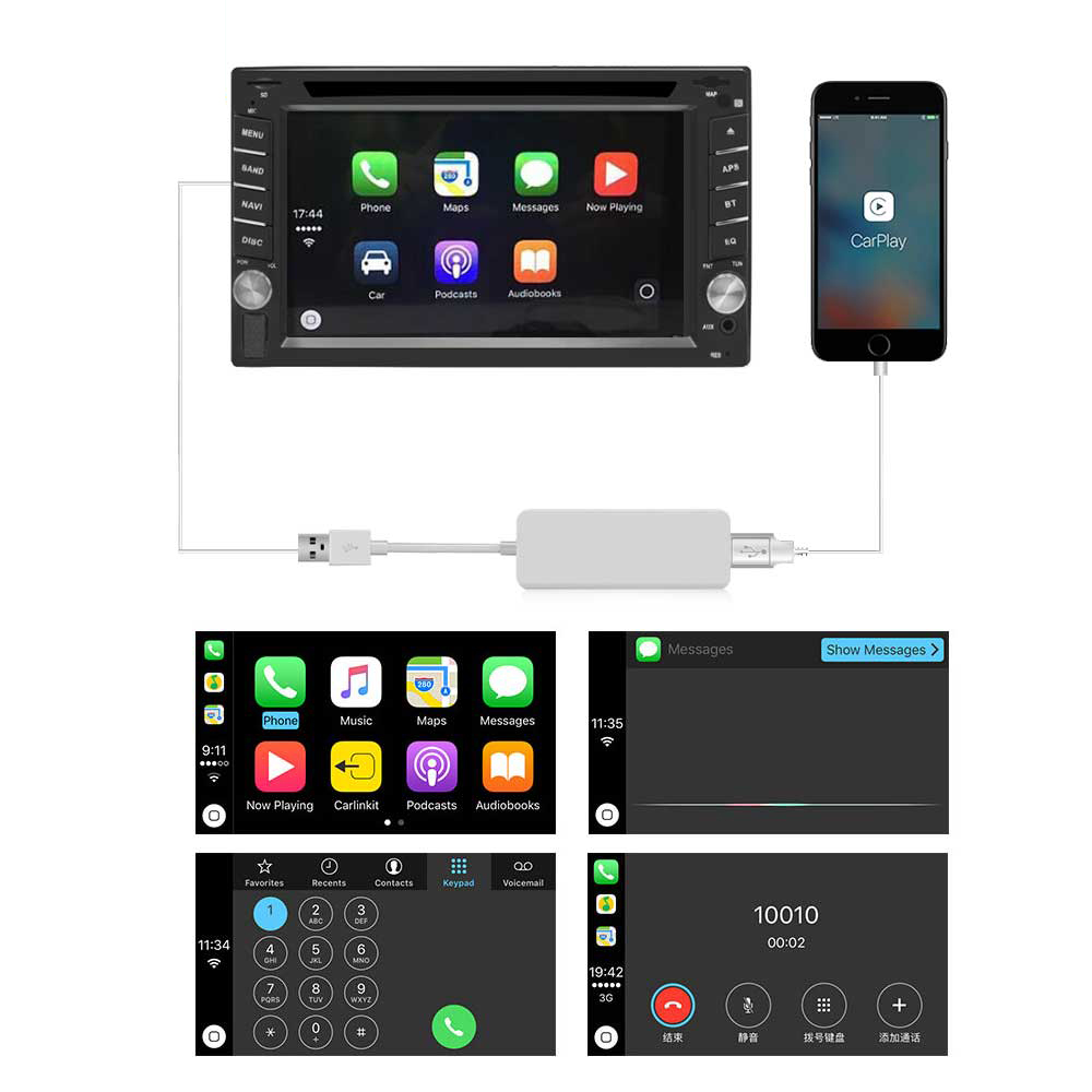 Портативный Беспроводной Автомобильный сенсорный экран apple carplay