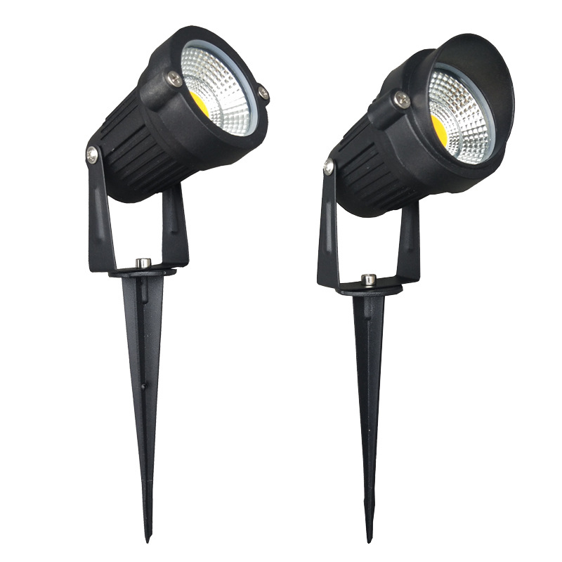 LED Lawn Lamp COB Spike Light 12V 110V 220V Outdoor Waterproof Pathway Garden Lighting Spot Bulb 5W 3W Decor Landscape RGB