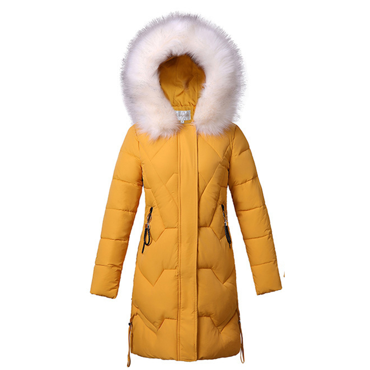 Hot in winter cotton fill women puffer jacket crop waterproof long puffer jacket women