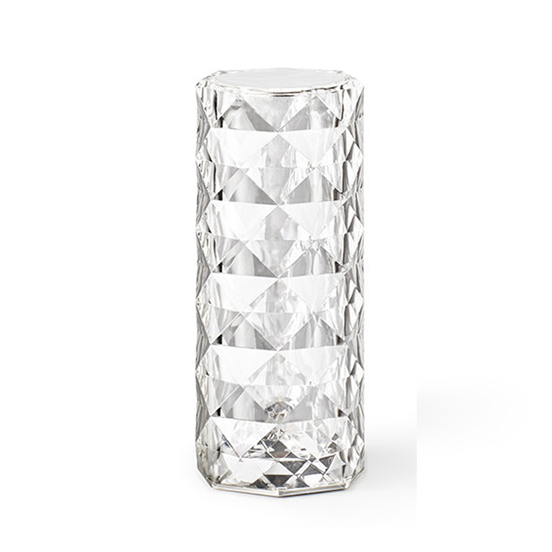 Creative Luxury Diamond Rose Crystal Table Lamp Touch Sensitive Recharge Desk Light for Bar Hotel Home Living Room Decoration