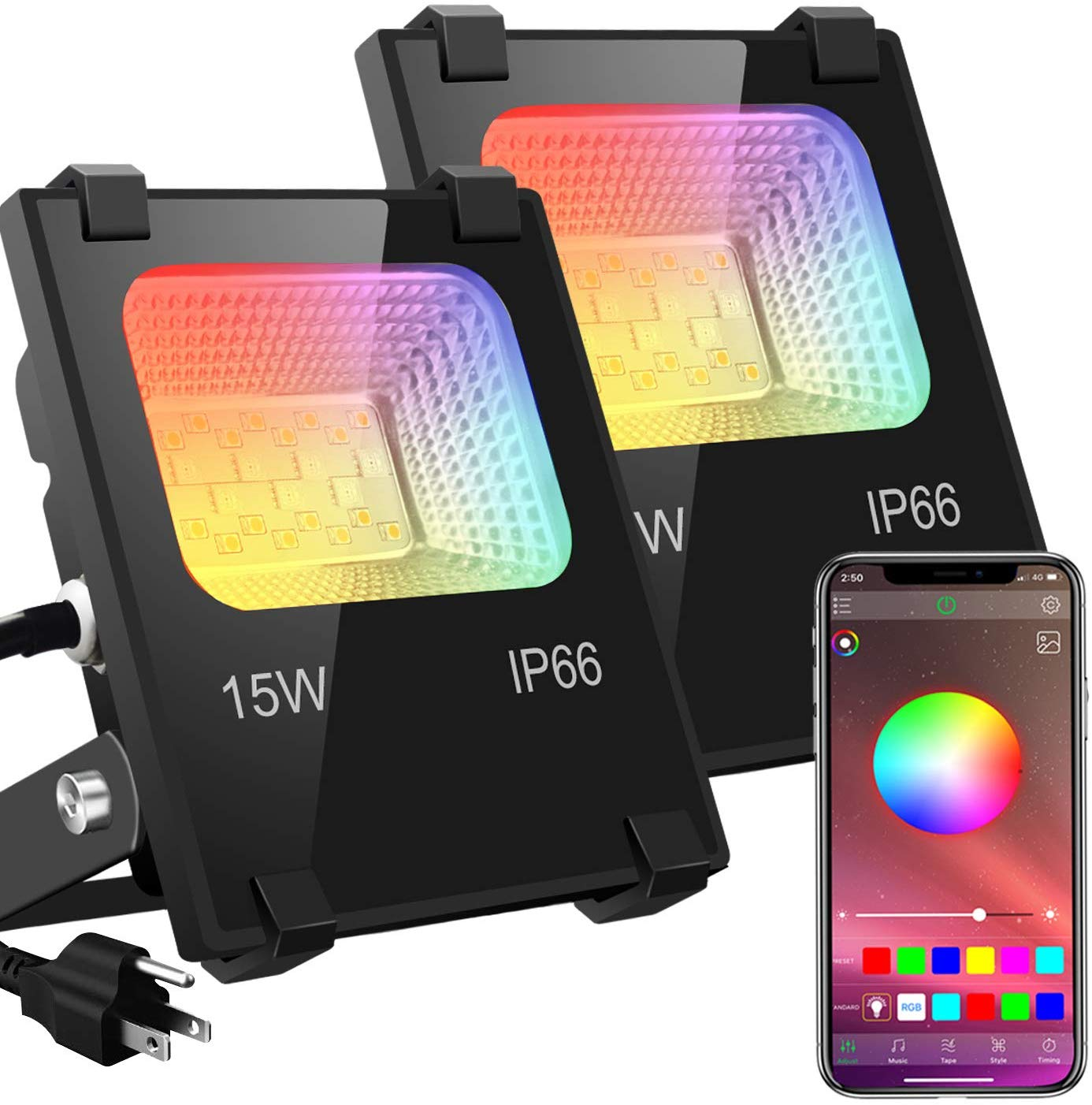 Wi-Fi Сетка 60 Вт RGB Цветной Прожектор камера наружный умный app контроль светодиодный светильник с дистанционным управлением