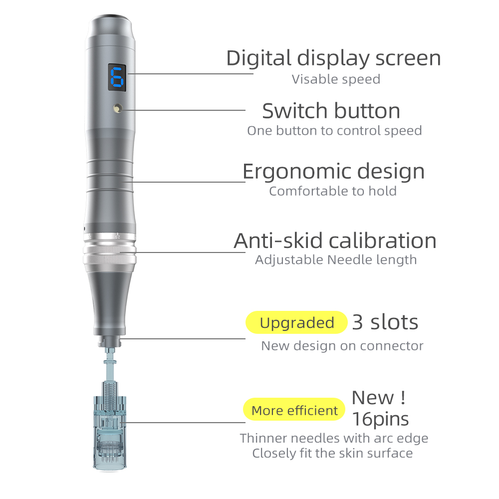 Новое поступление с переменной скоростью Dr pen M8 Micro Needle 6 скоростей Новые 16 штифтов Derma Pen