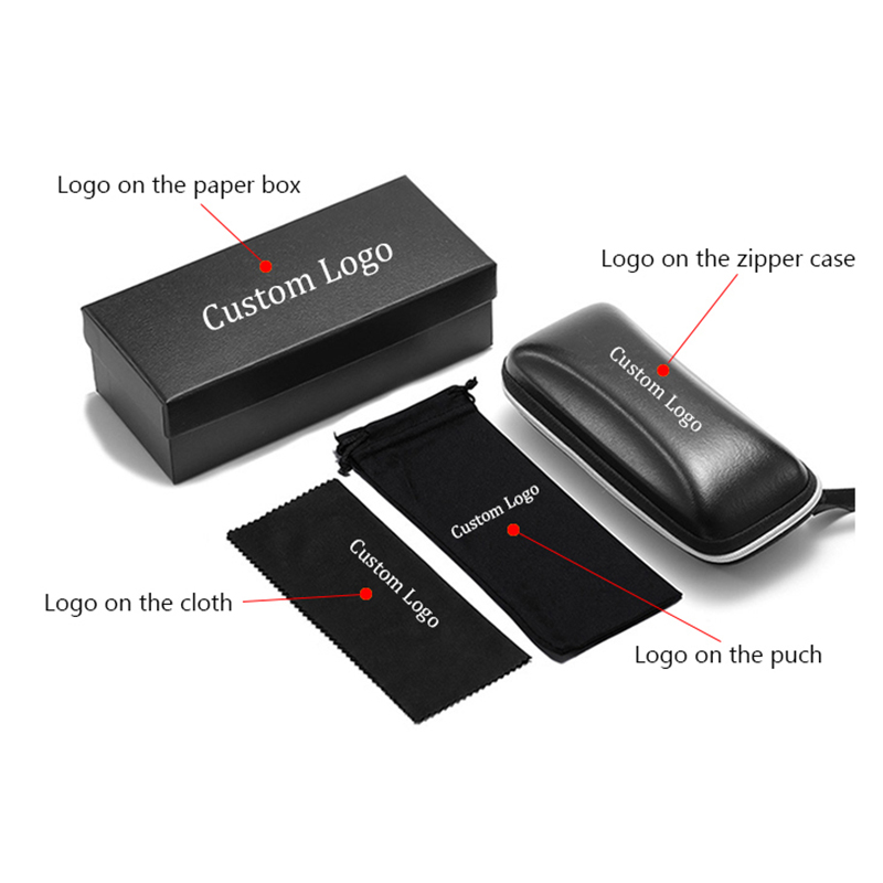 Professional Custom Your Brand LOGO printing, laser, hot stamping for sunglasses glasses accessories