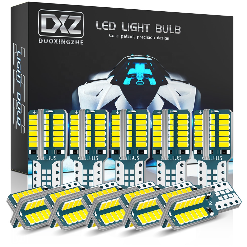 DXZ 10 шт. Canbus 168 T10 W5W 48SMD супер яркий светодиодный автомобиля парковочных огней авто Клин поворот стороны лампочки автомобиля для чтения купольная лампа