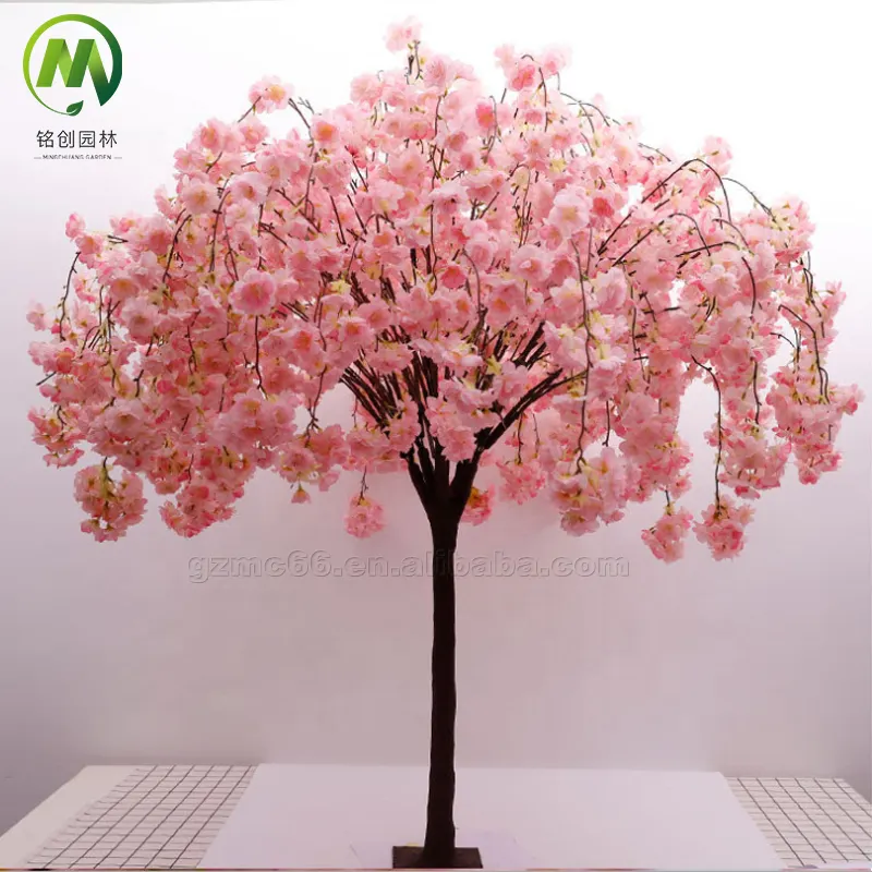 Mingchuang artificial table tree centerpieces for wedding cherry blossom tree wedding decoration