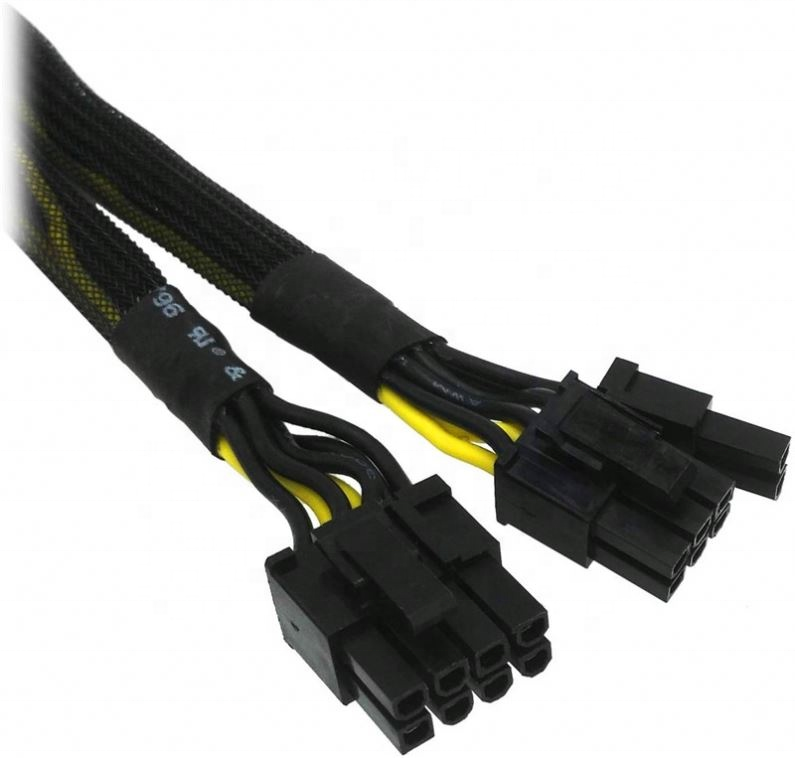 8 контактный разъем dual PCI-E PCI Express 8pin 6 + 2 pin плетеные кабели в оплетке Мужской Силовой кабель провод
