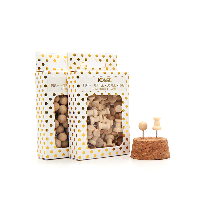 Дружественная к окружающей среде карта pin wood push pin set