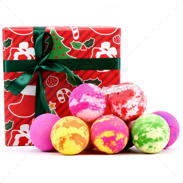 Ze Light Vegan Organic Bath Fizzies Bubble детский Подарочный набор с игрушками Fizzy Diy Натуральное детское сердце Рождественская банная бомба