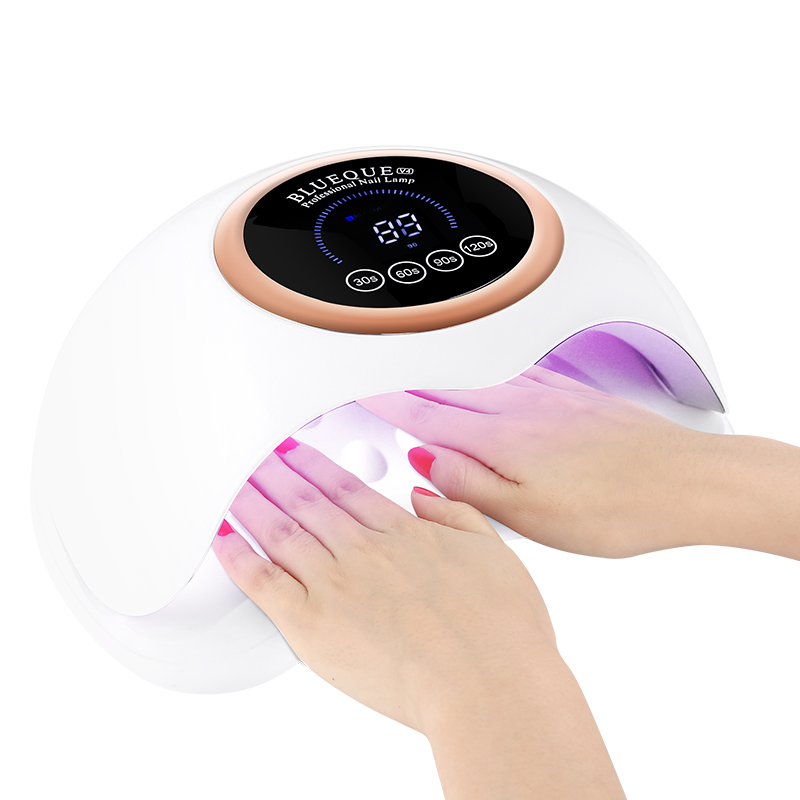 BLUEQUE 180w Two Hands Nails Dryer Gel Polish Drying Lamp Nail Curing Lamp Dryer UV LED Nail Lamp With Fan