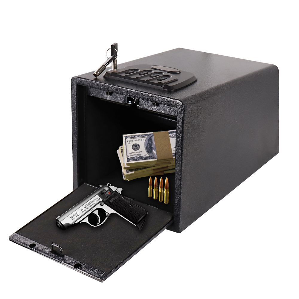 Quick Access Pistol Security Gun Box Handgun Safe Portable Pistol Vault Gun Storage