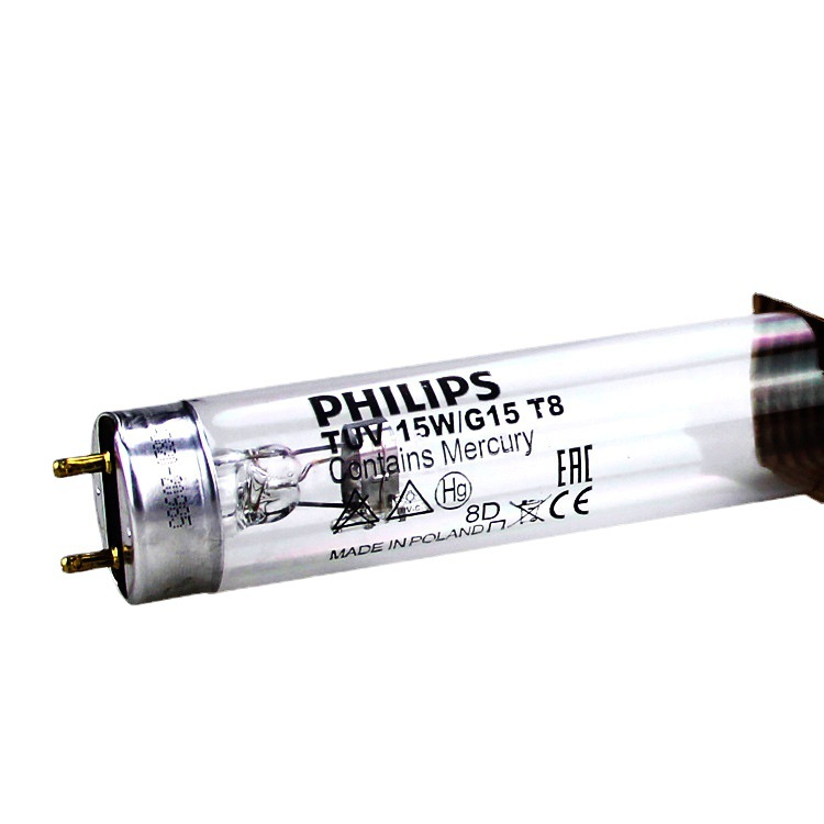 High Quality TUV 15W UVC Tube Light PHILIPS 450mm T8 G13 Base Germicidal Quartz Tube Home Office Medical Application 254nm AC