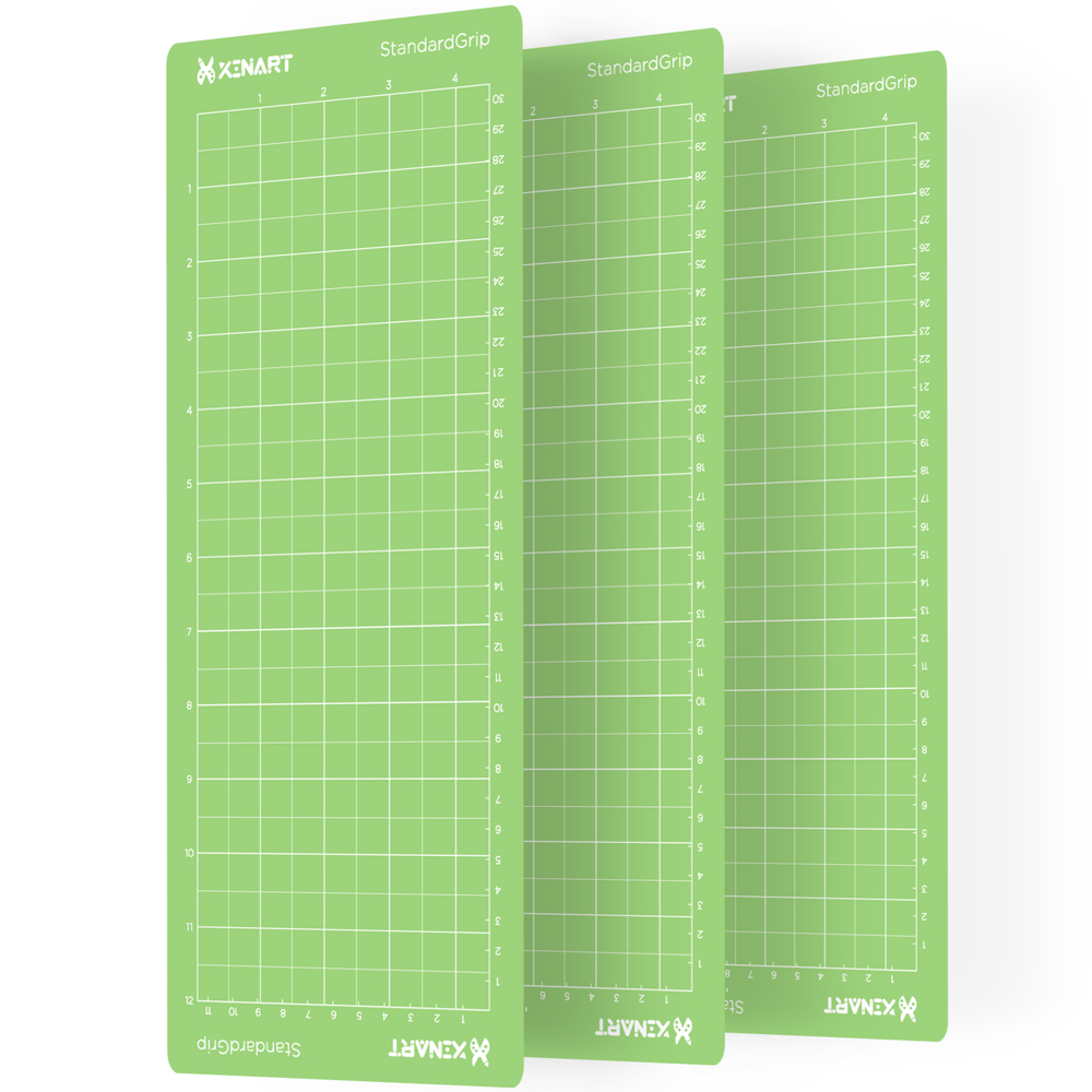 Xinart Стандартный захват 4,5x12 дюймов зеленый коврик для резки для Cricut Joy nicкак сменный коврик, 3 шт. в упаковке