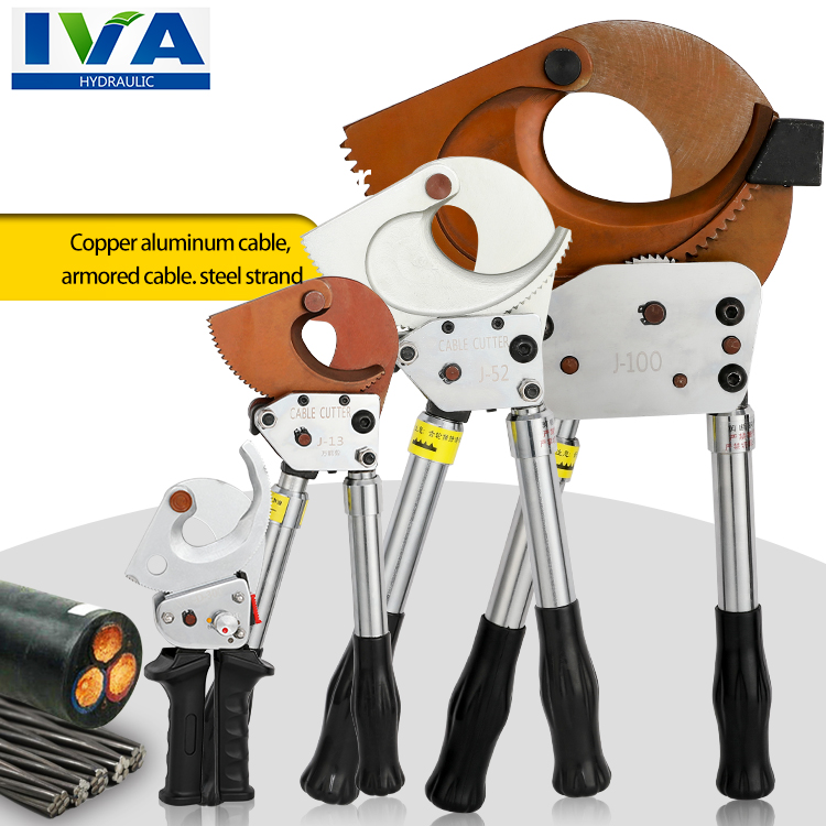 Ratchet cable cutter for CU AL cable