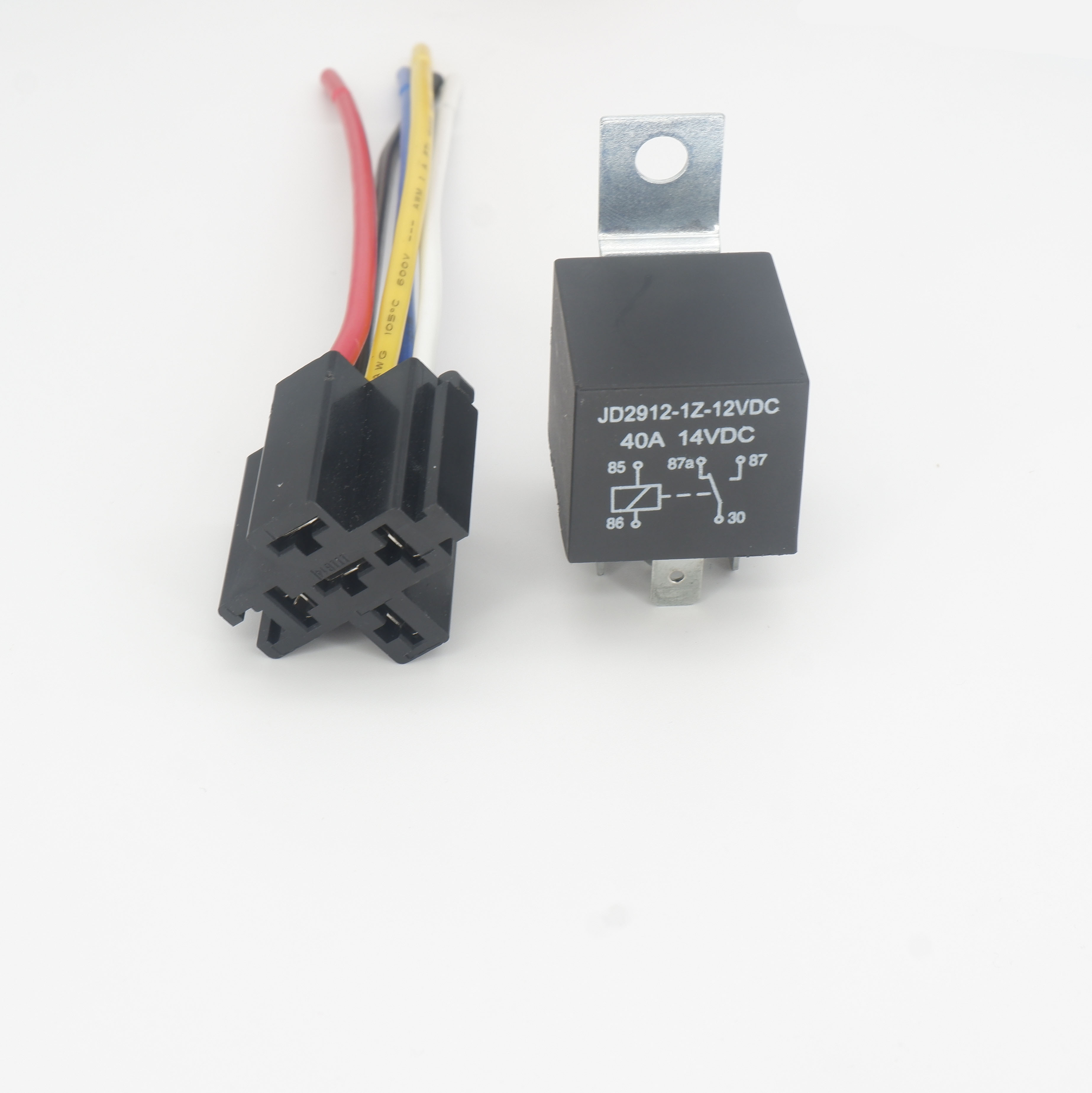 12V 40A 5 Pin Automotive relay with Iron Bracket and Socket