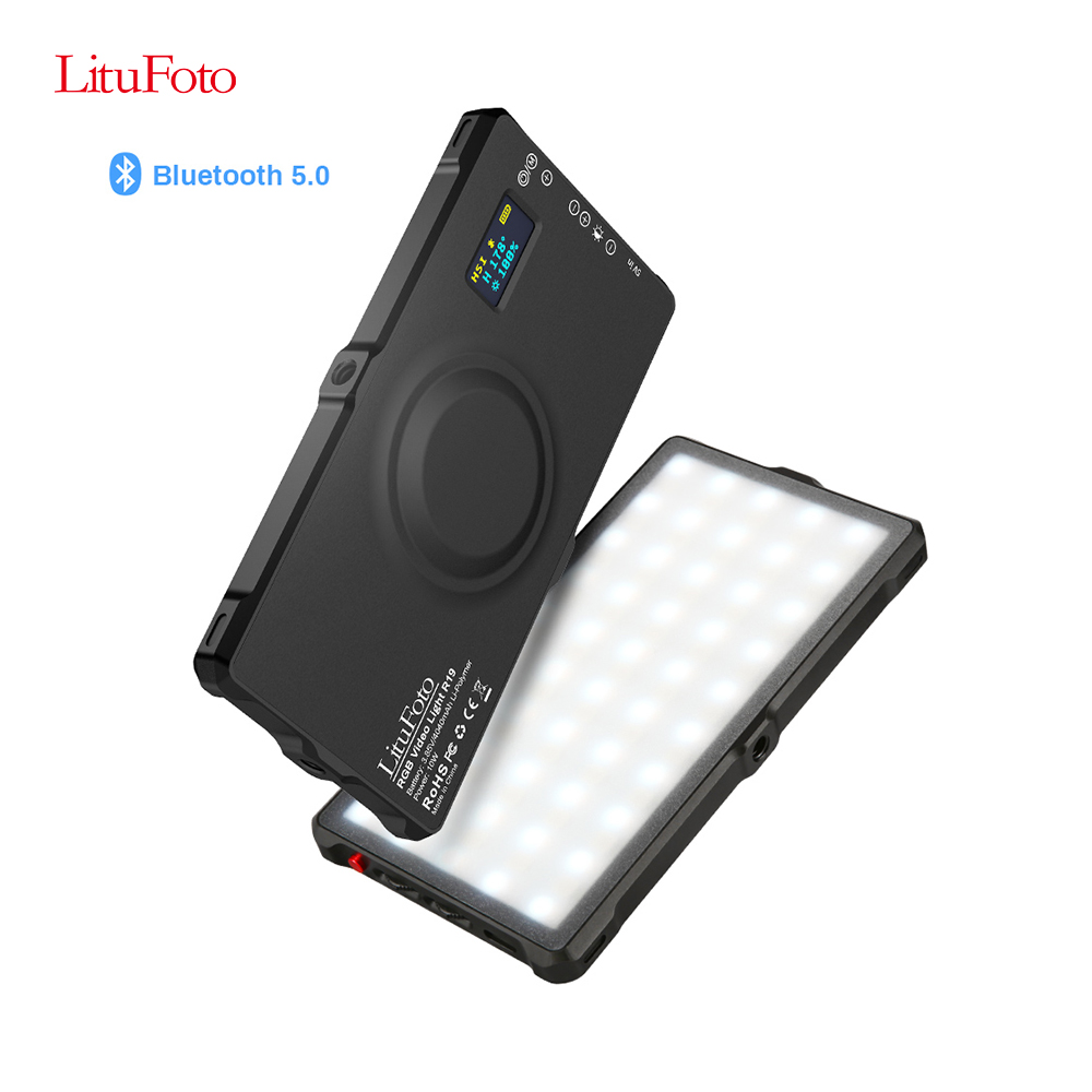 LituFoto New Model Magnetic DesignRGB Video Light with Small Ballhead