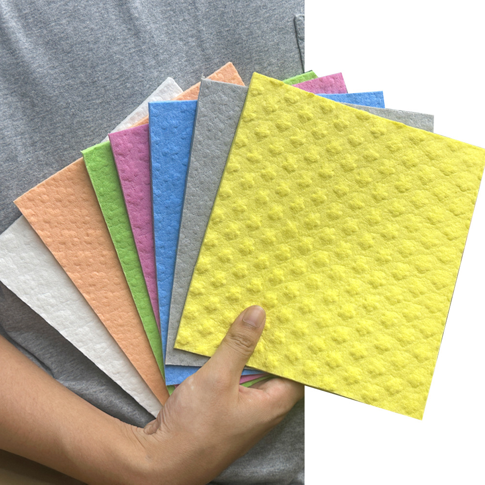 Eco Friendly Reusable Biodegradable Cellulose Sponge Cloths Kitchen Rags