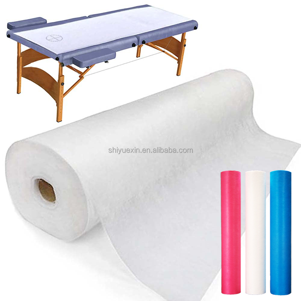 80*180cm In Stock 18g/26g/30gsm Non-woven Bed Cover Roll Perforated massage table Sheets,disposable Bed Sheets