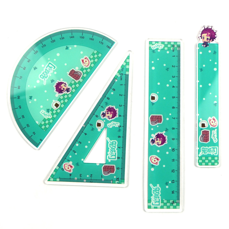 Top selling high-quality animation demon killer Takeshi no arrow ruler, protractor ruler student bookmarks
