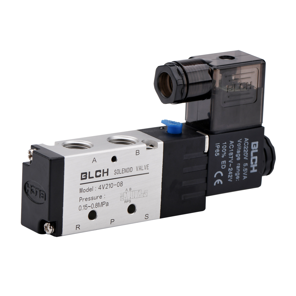 220V AC 12V 24V dc Низкая цена Пневматический электромагнитный клапан 4V210-08