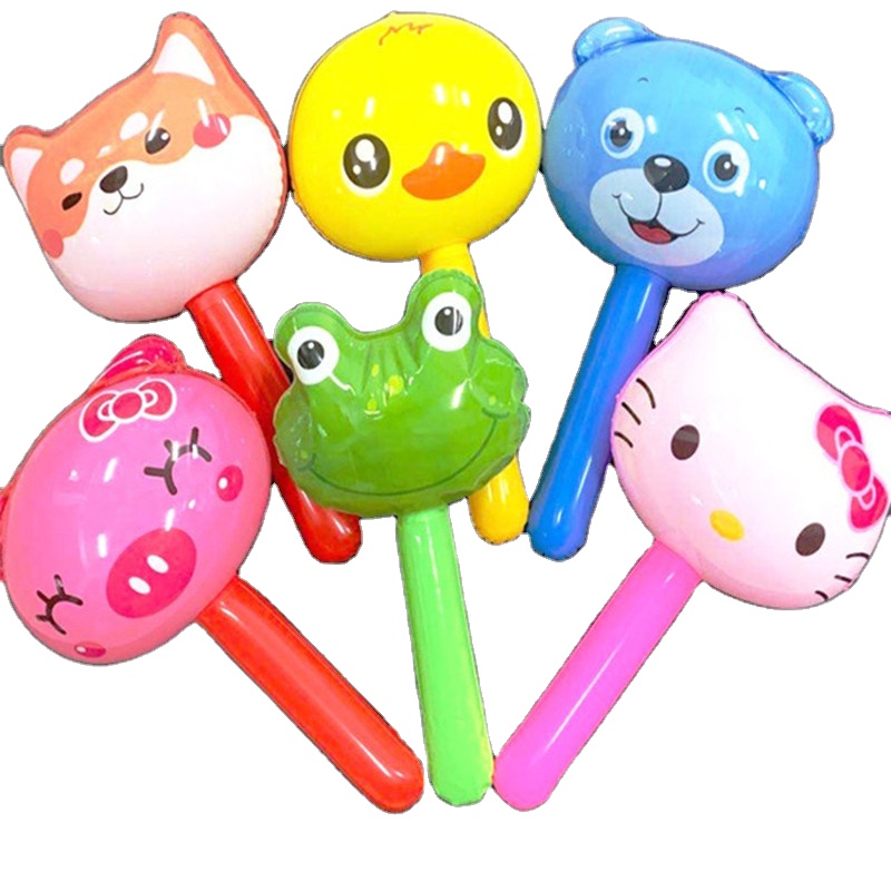 Cute Cartoon Inflatable Hammer Animal styles Kids Training Props Bells sound Maker Toys