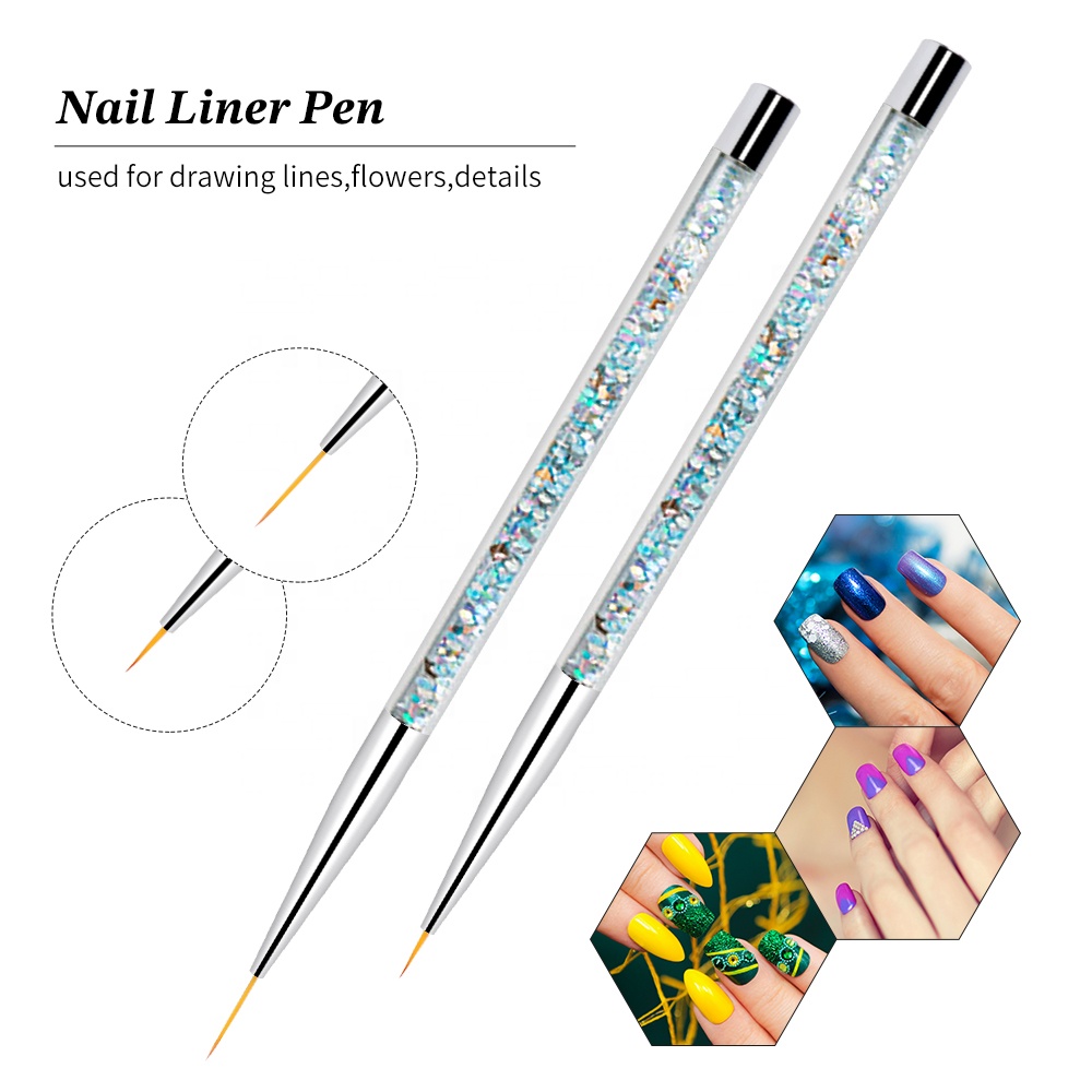 New Liquid Handle Customized Manicure Painting Tool Nail Art Acrylic Gel Japan Ombre Brush for Art Nail Brush 8pcs Set