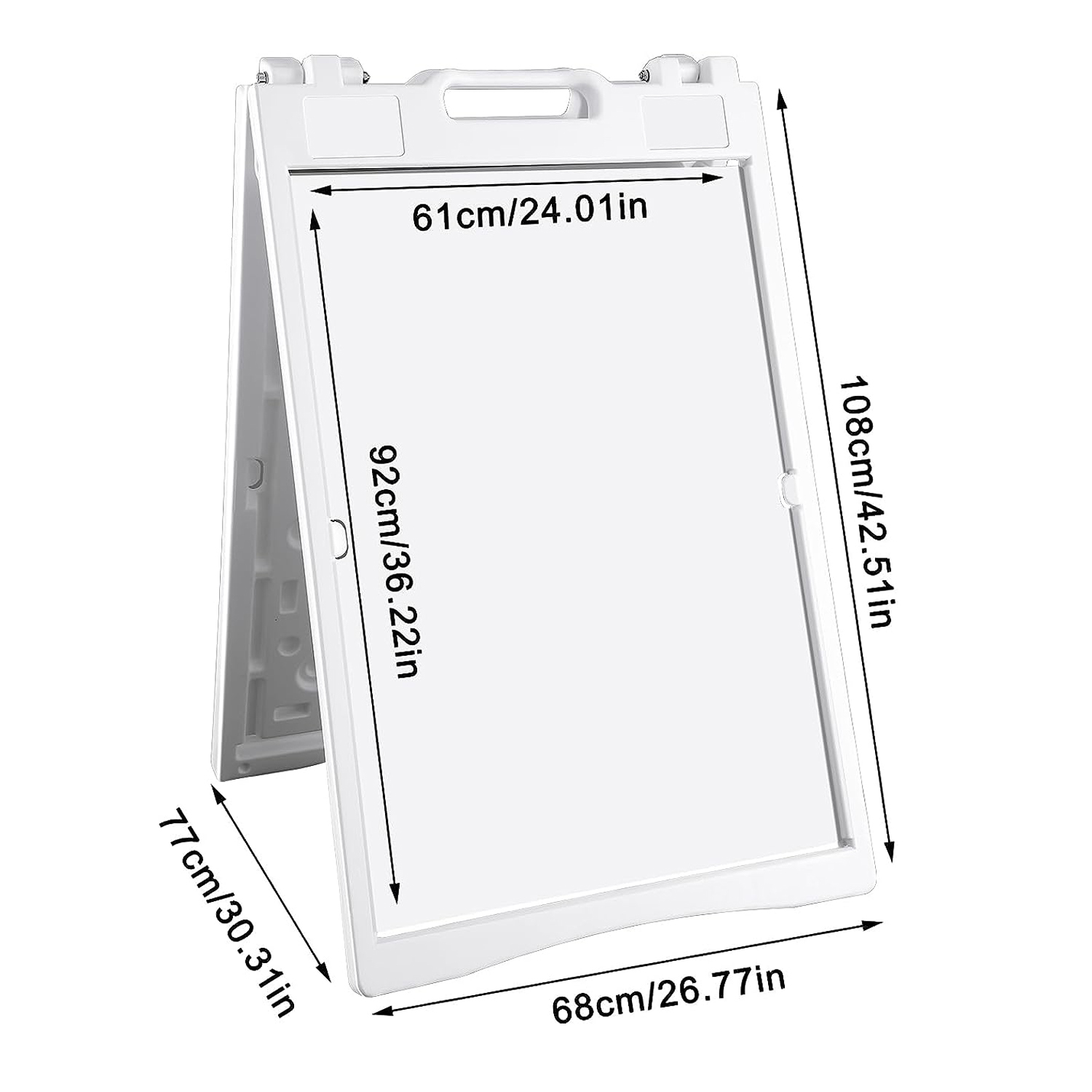 White/Black Folding Custom Sandwich Board Advertising Sign A-Frame Board