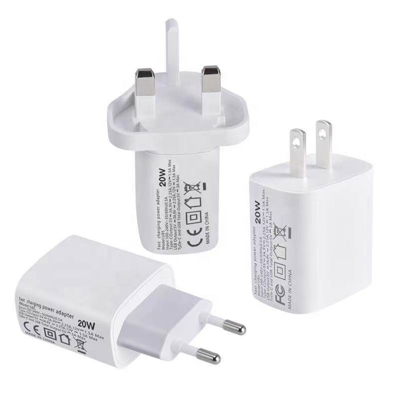 2021 2020 последний Gan 20w Pd зарядное устройство Pd 20w и Qc3.0 двойной USB адаптер питания Apple настенное зарядное устройство для путешествий