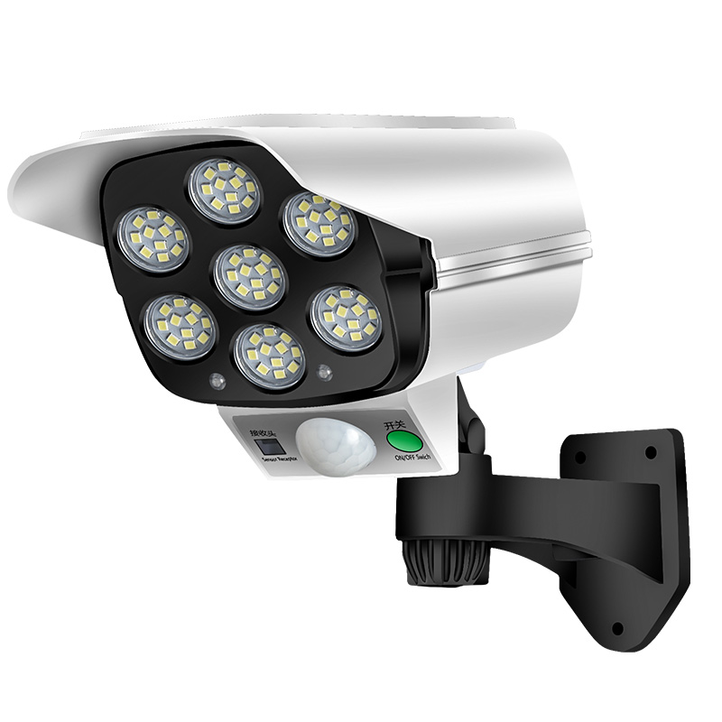 LED 3 Modes Solar Motion Sensor Light Outdoor Solar Simulation Monitoring Security Lighting Surveillance Cameras Lights