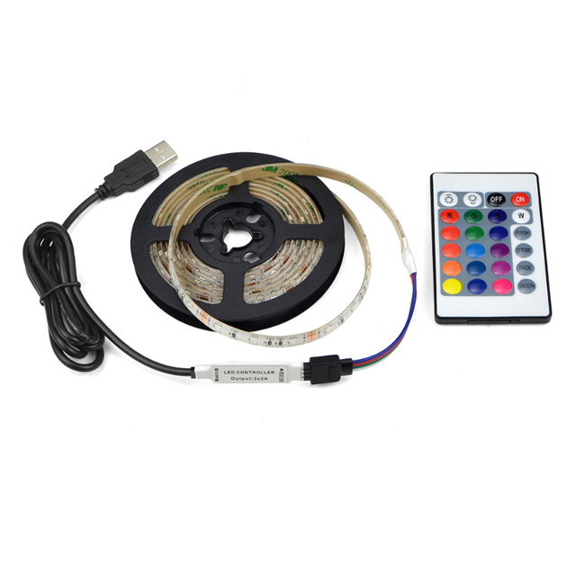 5 в USB Светодиодная лента RGB 2835SMD гибкая светодиодная лента 1 м 2 м 3 м 4 м 5 м HDTV TV Настольный экран подсветка смещения освещения