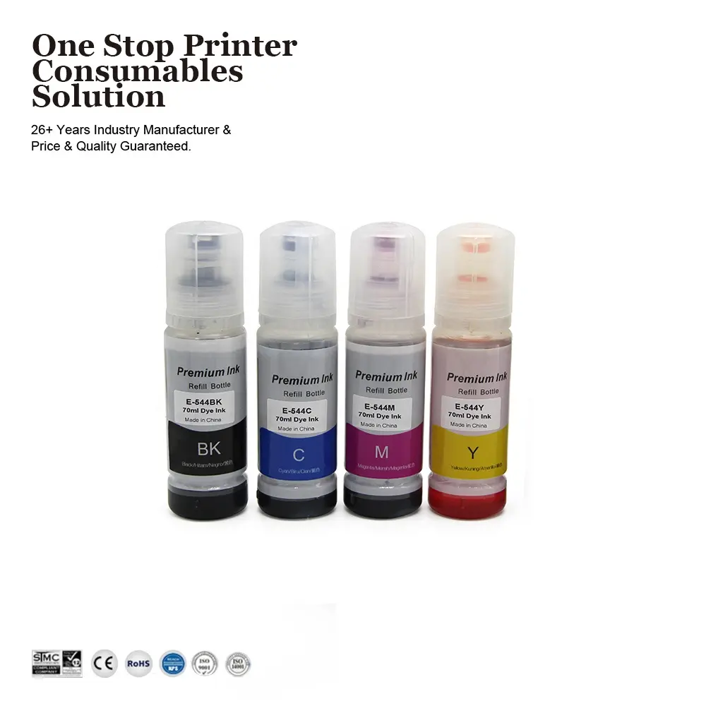 INK-POWER 544 T544 Premium Color Compatible Bottle Water Based Refill Ink for Epson EcoTank L3110 L3150 L5190 Printer