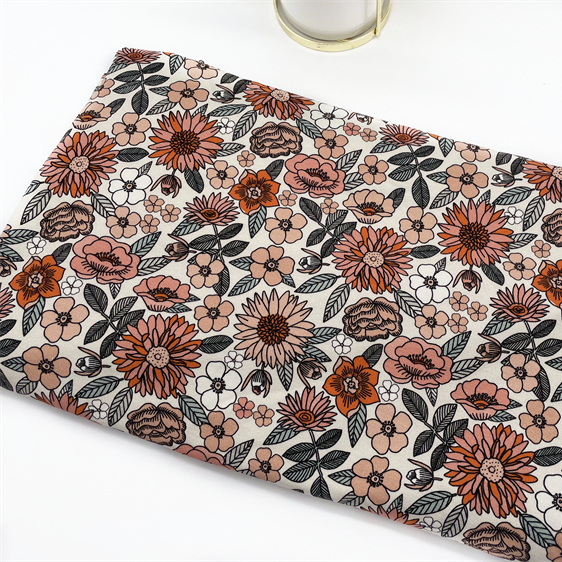 Free sample custom digital print fabric bamboo french terry with no moq for cloth shirt