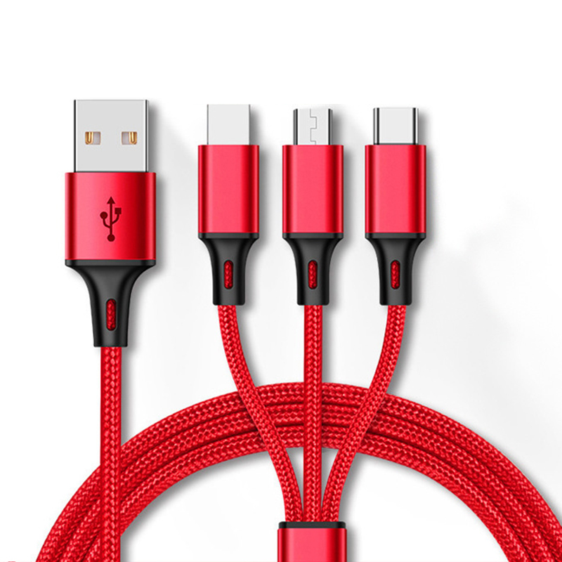 Micro USB зарядный кабель 3 в 1 USB-кабель для быстрой зарядки телефона зарядный кабель для IOS Android