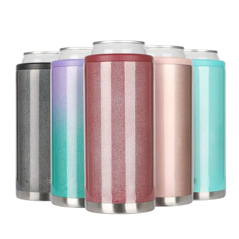 Amazon top seller 12oz Stainless Steel Skinny Can Cooler Double Wall Insulator Beer Can Holder-Skinny Tumbler