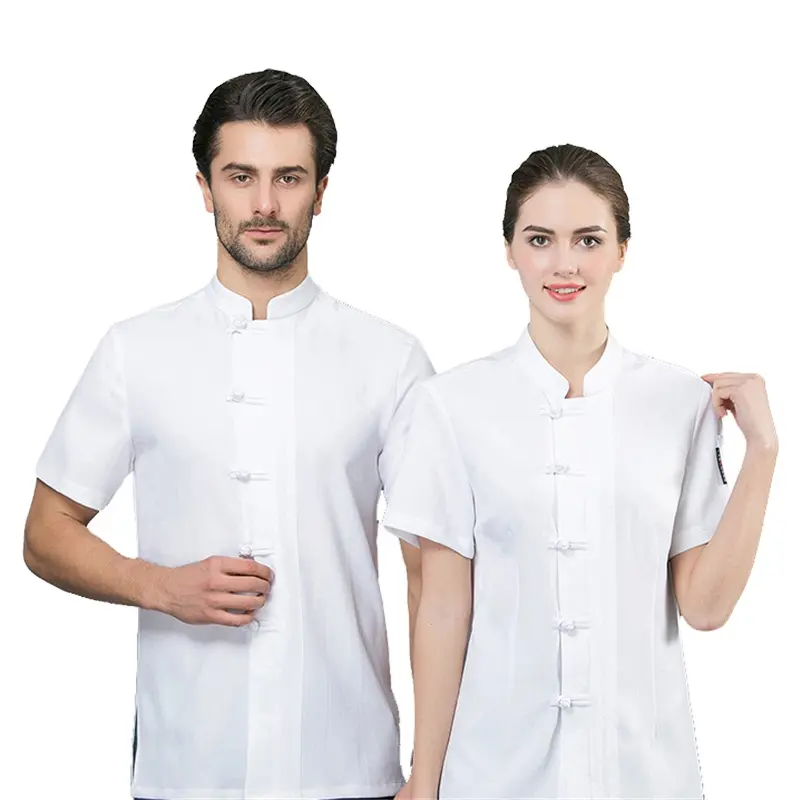 High Quality Personalized Chef Coat House Keeping Catering Unisex Uniforms Design