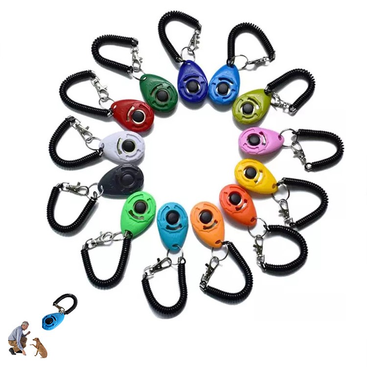 Pet Training Supplies Oval Plastic Vocal Toys Portable Clicker Dog Training Artifact