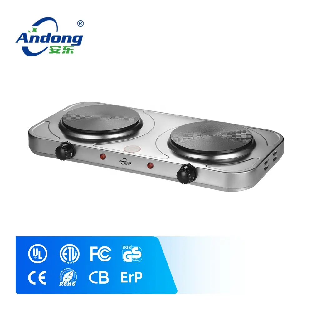 Andong 2000w hotplate solid burner cocina electrica de 2 hornillas induction cooker