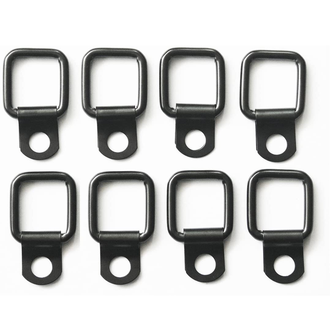 8-Pack Black Tie-Down D-Rings Cargo Trailer Mount совместим с Jeep Wrangler (8 шт./компл. D-Ring)