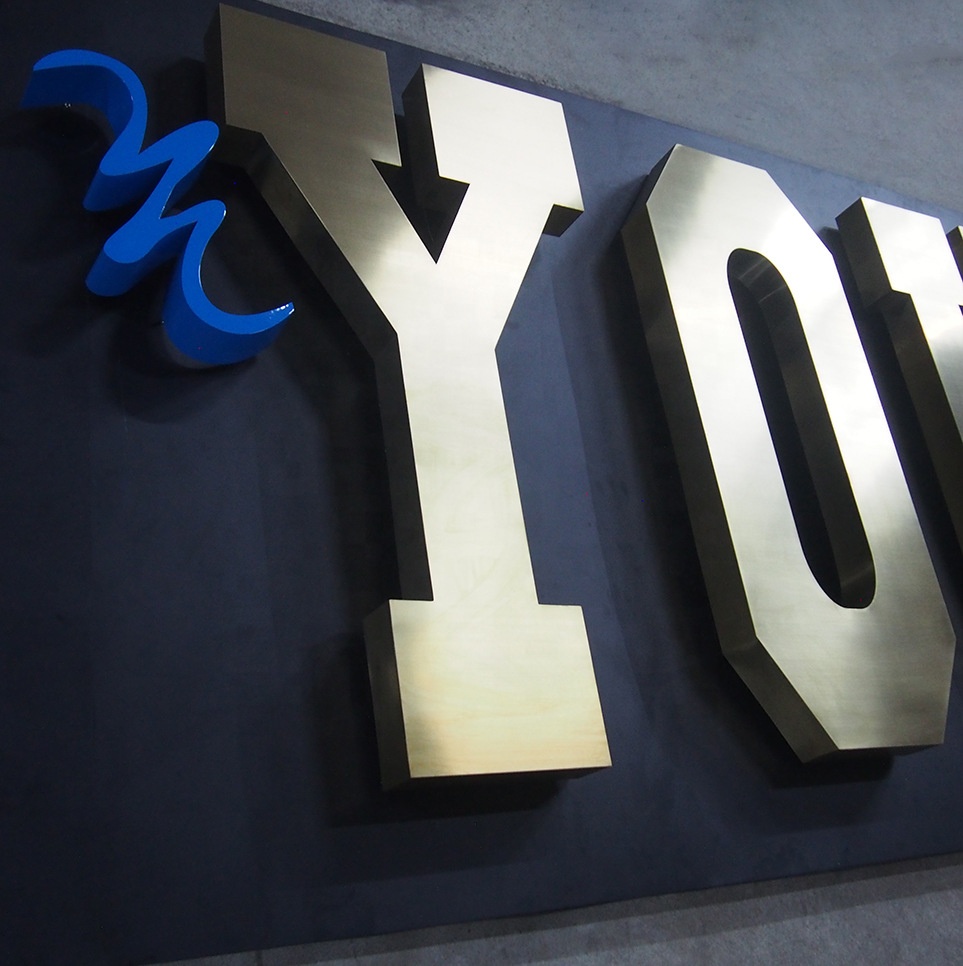 Customized Store Shop Brand Outdoor Shop Front Metal Indoor Fronlit Logo Sign Business Letter Sign 3D Logo
