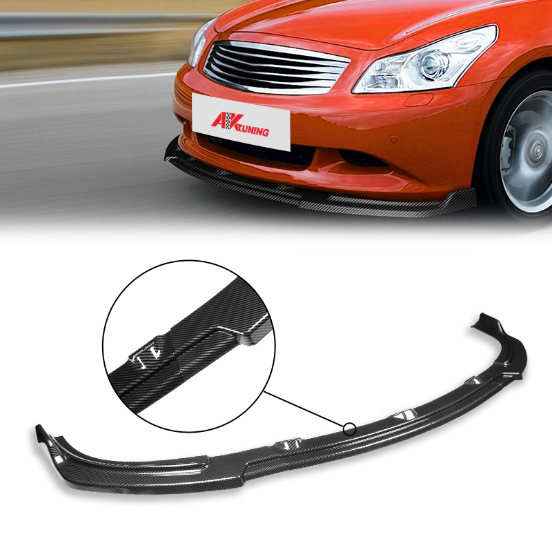 Аксессуары для Infiniti G37 для 2007-2013 Infiniti G37 G25 Coupe Sedan Углеродное волокно Передний бампер Диффузор Обвесы Спойлер Губа