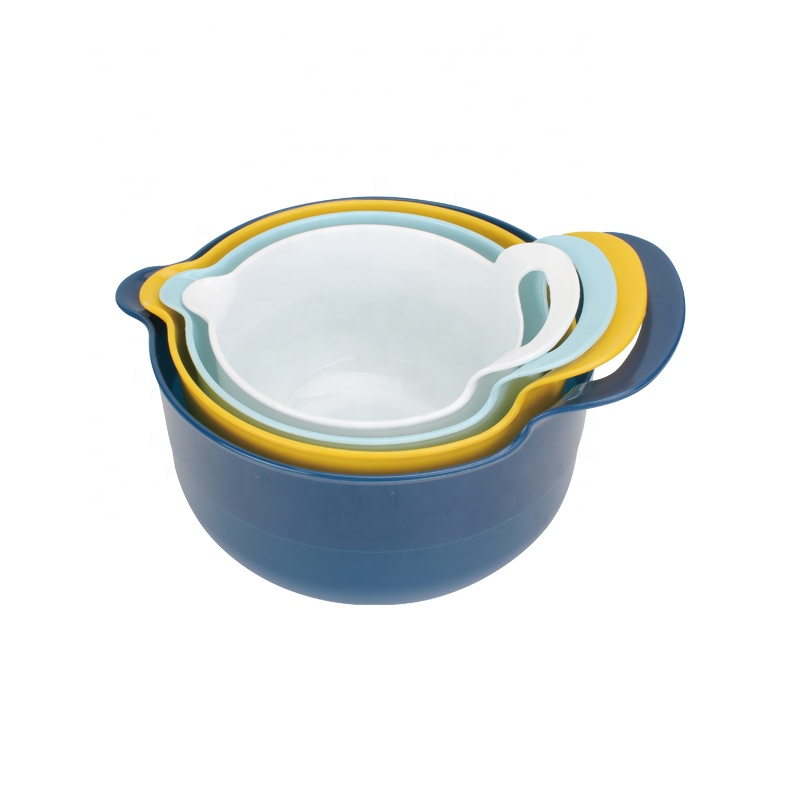 Maisons amazon Kitchen Tool FBA free easy storage Reusable 4 Sets of Plastic Salad Mixing Bowls