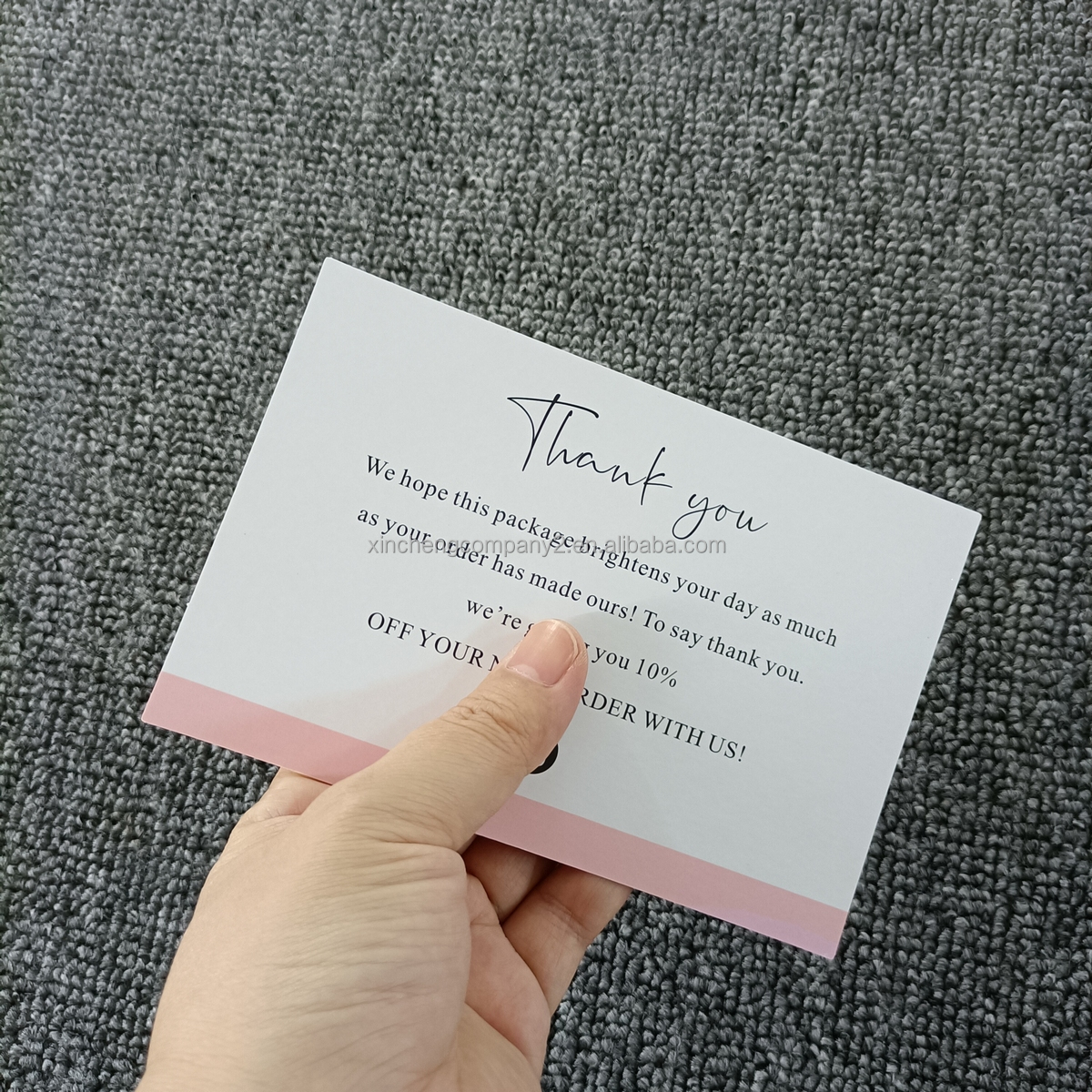 My way luxury elegant custom logo printing blank 300gsm 400gsm gold foil greeting card thank you card custom with logo envelopes