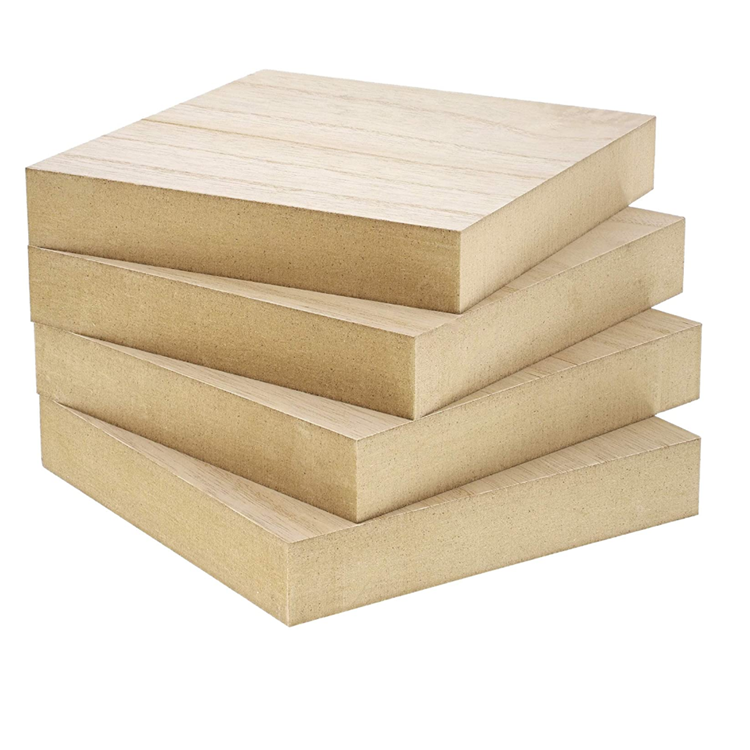 Unfinished creative mix personalization smooth surface wood blocks for DIY crafts square sign block