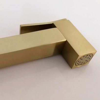 Holmine Cheap Price Golden Plated HandHeld Toilet Bidet Sprayer Shattaf Bathroom brass Shattaf set