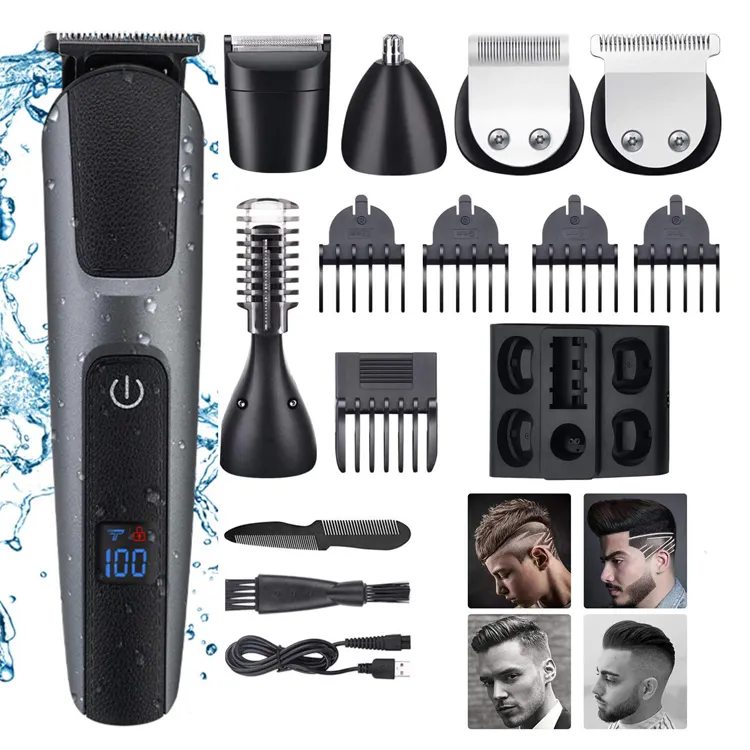 New 5 In1 Hair Trimmer Set Promotional Gift Men Electric Hair Men Grooming Kit Nose Amp Beard Hair Trimmer Shaver