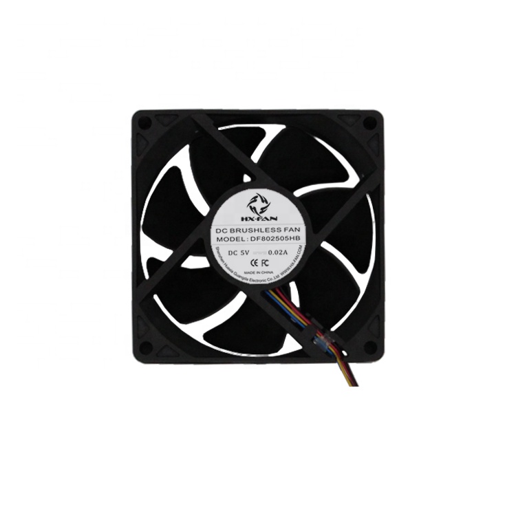 HXFAN пластиковая рамка DF802505HB Осевой поток 80x80x25 мм 5 В DC Охлаждающие вентиляторы