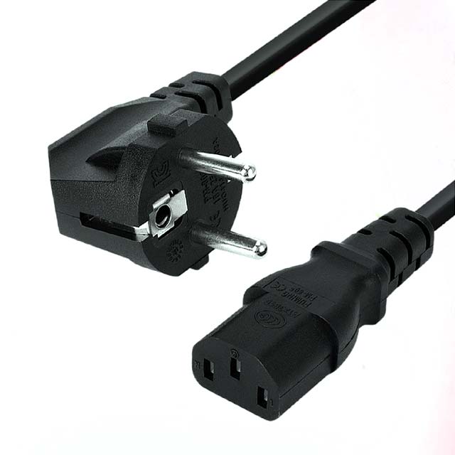 Good quality 3 pin pc cable eu power cord PVC power cords for computer