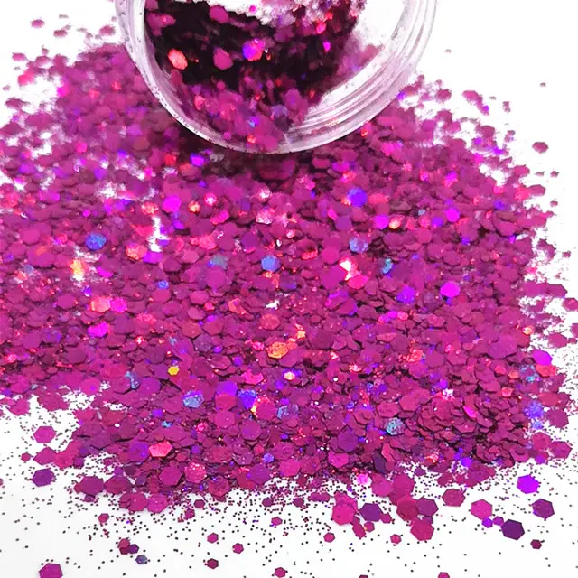 Modern design and factory price of holographic mixed chunky glitter