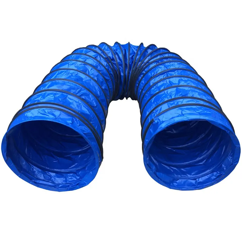 UV Resistant Tear Proof Blue Dog Agility Equipment Set Dog Training Tunnel 5M