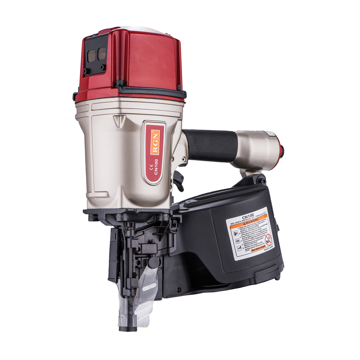 RGN Heavy Duty катушечный пневмомолоток CN100 для промышленных Деревообработка с 4 дюйма станок для производства гвоздей